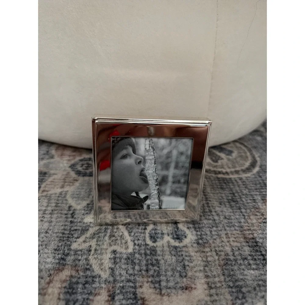 Restoration Hardware Silver Hampton Square Picture Frame Ornament